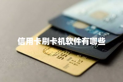 信用卡刷卡机软件有哪些：推荐两款支持个人不占商户-第1张图片