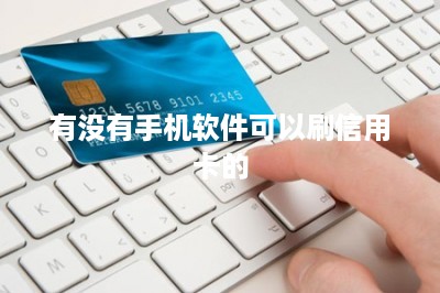 有没有手机软件可以刷信用卡的